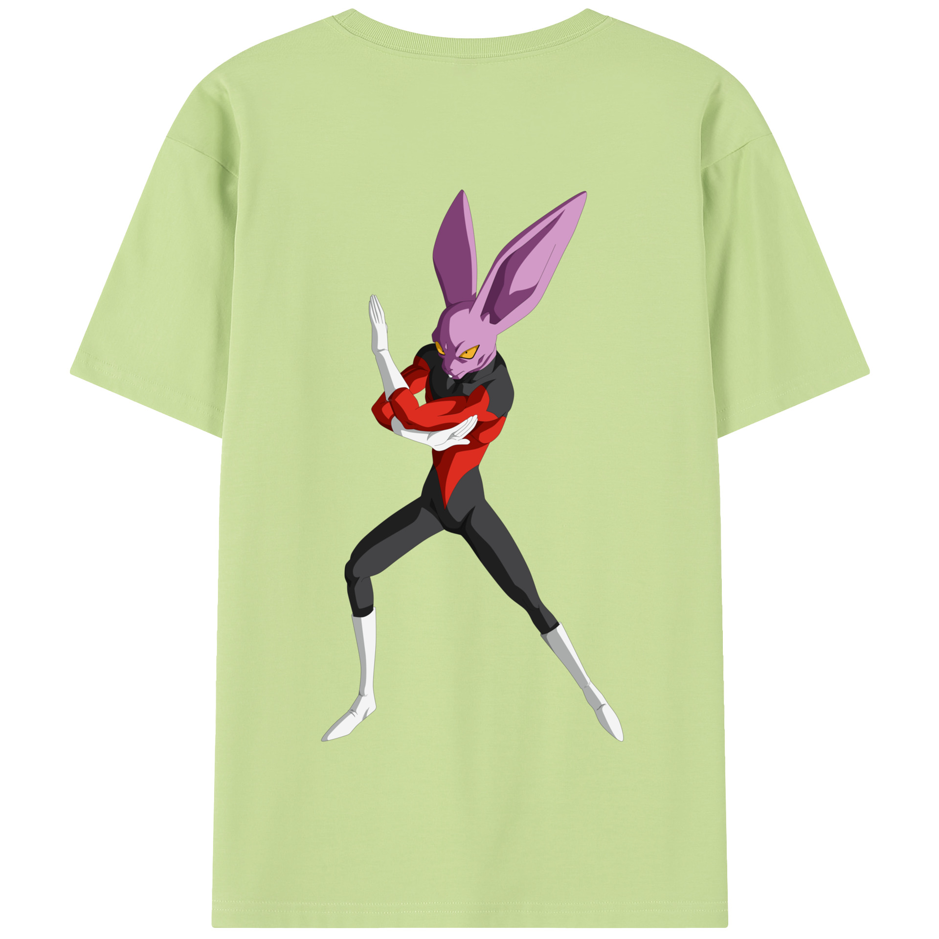 （画像用） ドラゴンボール ビルス 破壊神ビルス DRAGON BALL Beerus Birusu 綿100％半袖Tシャツ（背面プリント）